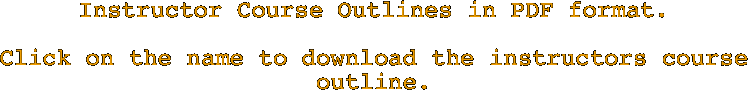 Instructor Course Outlines in PDF